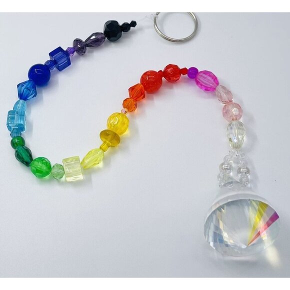 Beaded Suncatcher Rainbow Crystal Prism Hanging Patio Decor Yard Art Tree - Picture 2 of 10